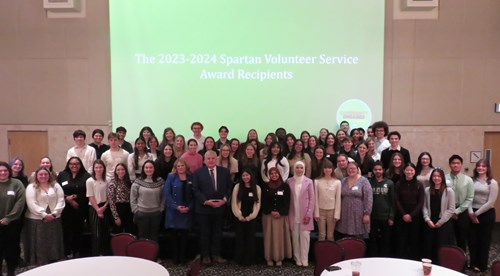 Over 200 Students Recognized for Engagement at 2023-2024 Spartan Volunteer Service Awards